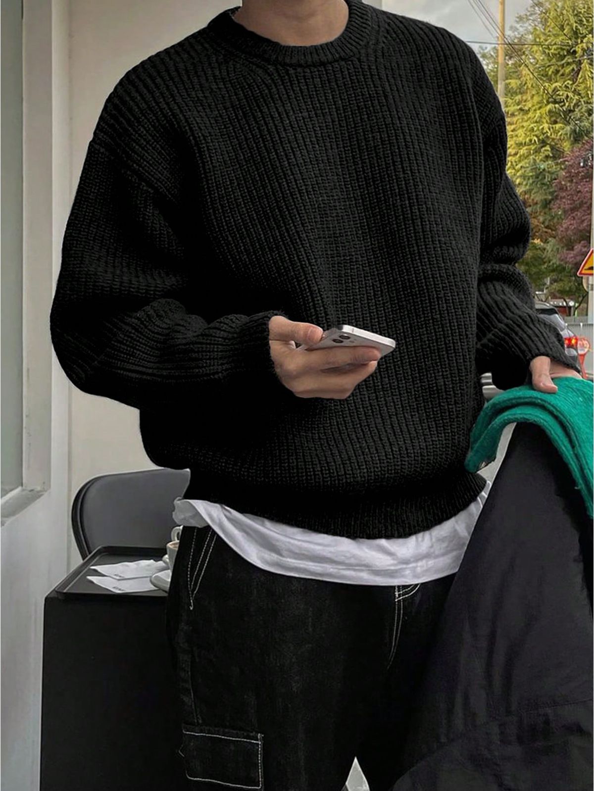 Textured Knit Pullover